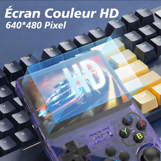 Console de jeux rétro BOYHOM R36S avec écran couleur HD 3,5 pouces 640×480, affichage IPS et design portable