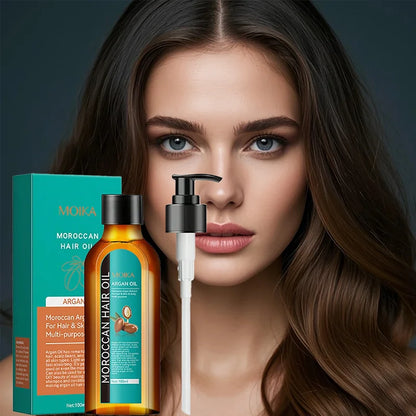 Huile capillaire légère apportant douceur et brillance aux cheveux secs