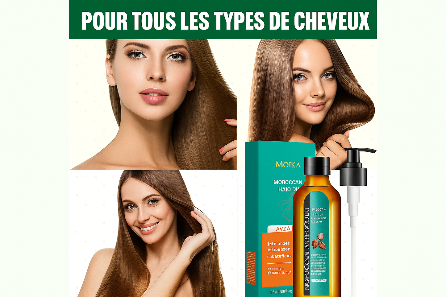 Huile capillaire essentielle nourrissante pour cheveux doux, souples et protégés