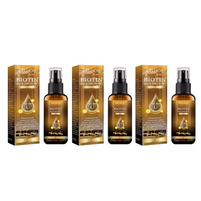 Lot de 3 sérums à la biotine EELHOE pour stimuler la croissance des cheveux, réduire la chute et renforcer les racines. Formule nourrissante 30 ml pour des cheveux plus forts, brillants et volumineux