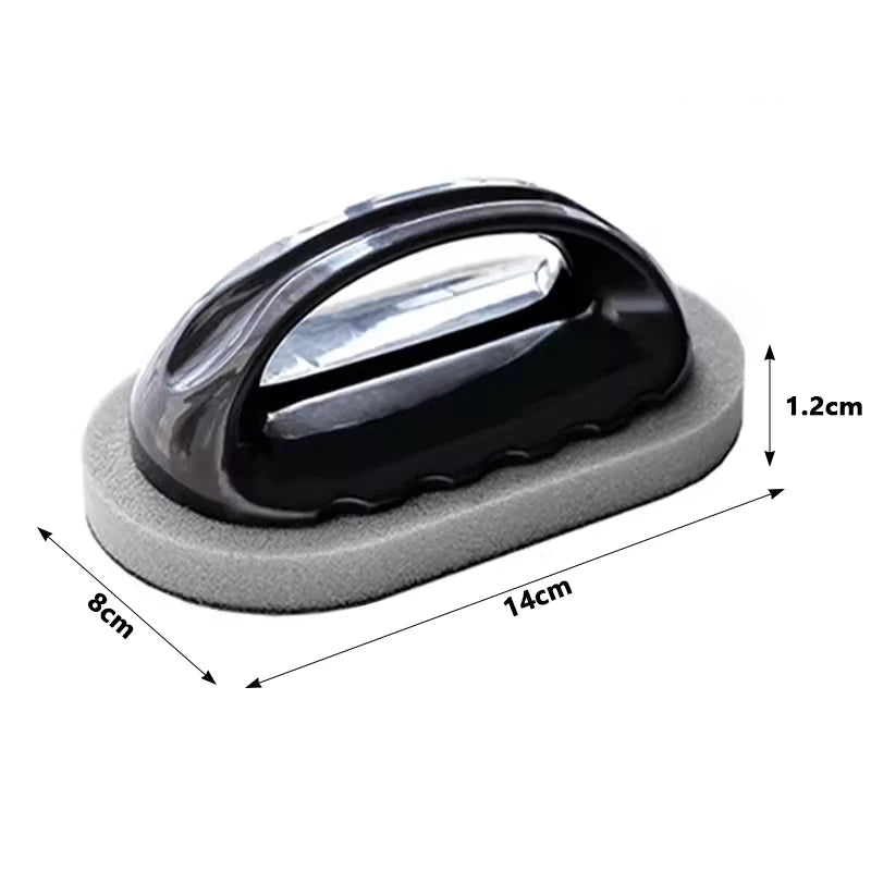 Magic Emery Sponge Brush – Brosse Nettoyante Multifonction Antirouille à Forte Décontamination avec Manche, Idéale Cuisine & Salle de Bain