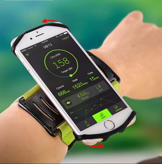 Support Smartphone Bracelet Rotatif 360° – Universel, Mains Libres, Idéal Sport, Running & Fitness