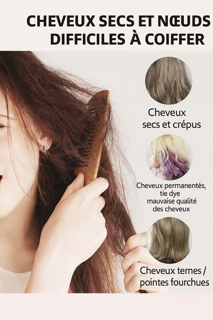 Flacon de sérum capillaire naturel à l’huile d’argan, idéal pour redonner éclat et douceur aux cheveux ternes