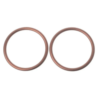 Lot de deux anneaux en aluminium couleur bronze pour porte-bébé, vue de face