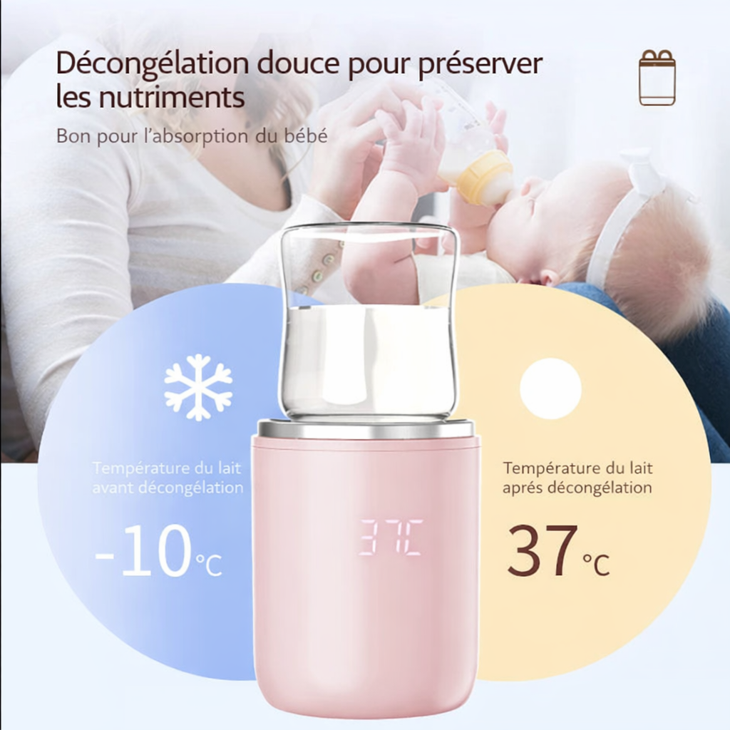 Chauffe-biberon portable XIMYRA N1S pour décongélation douce du lait maternel de -10°C à 37°C