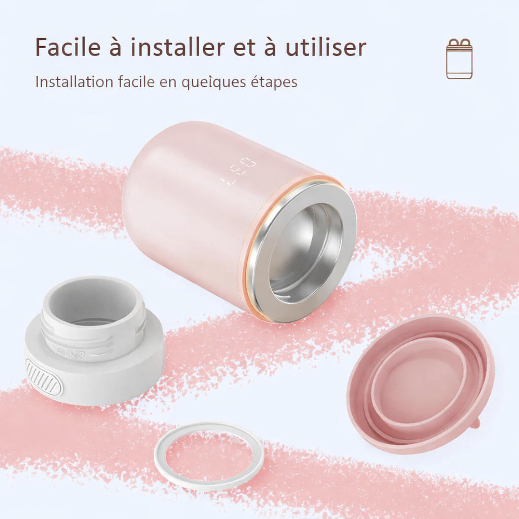 Chauffe-biberon portable XIMYRA N1S avec installation facile et pièces démontables