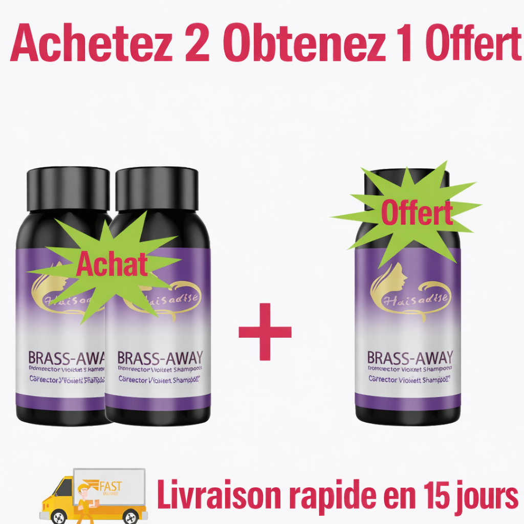 Offre promotionnelle shampooing violet : achetez 2 produits et obtenez 1 offert avec livraison rapide