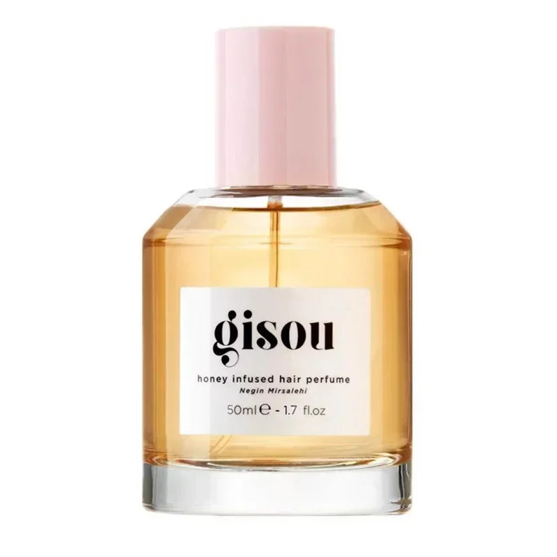 Flacon du parfum pour cheveux Gisou infusé au miel, format 50 ml, avec bouchon rose