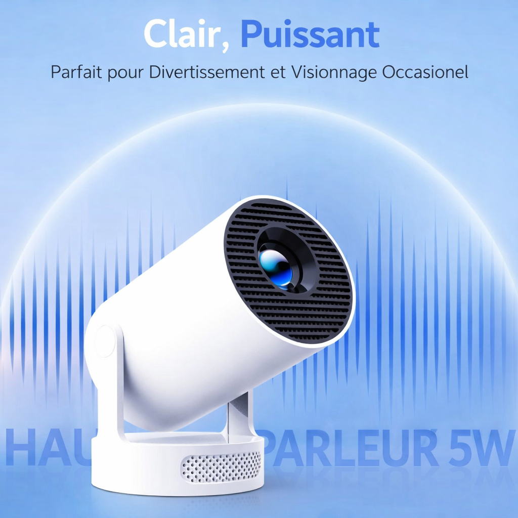 Projecteur portable Magcubic HY300 Pro+ clair et puissant avec haut-parleur intégré 5W, idéal pour divertissement et visionnage occasionnel
